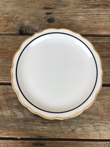 4x NEW OPEN BOX Syracuse DORADO 6.5" Bread Plates Gold Black Trim RestaurantWare - Picture 3 of 12