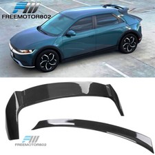 Fits 22-24 Hyundai Ioniq 5 IKON Rear Trunk + Roof Spoiler Lip Carbon Fiber Print