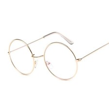 Retro Round Glasses - Gold Round Metal Frame Clear Lens Optical Eyeglass Frames