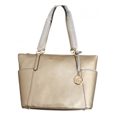 Michael Kors weich genarbtes Leder Einkaufstasche hellgold