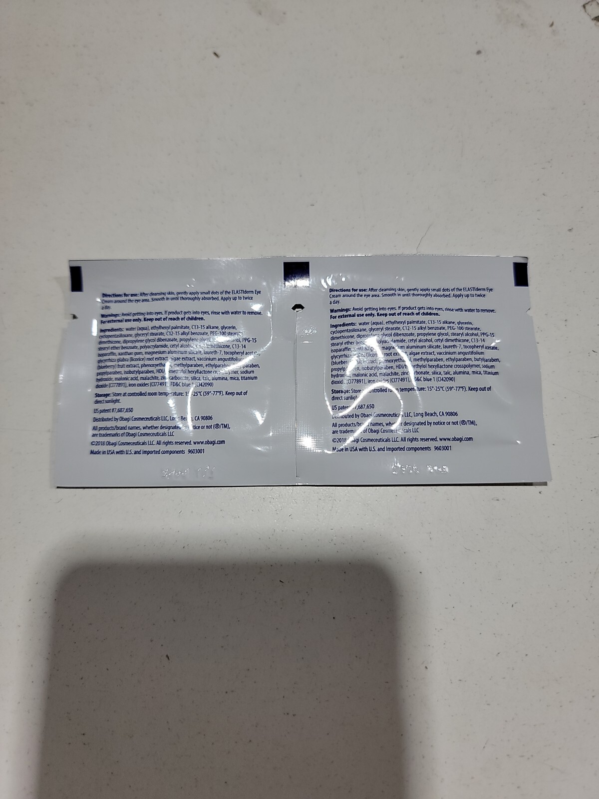 Obagi Elastiderm Eye Cream Sample Packets. 0.03oz Each Packet × 50. eBay