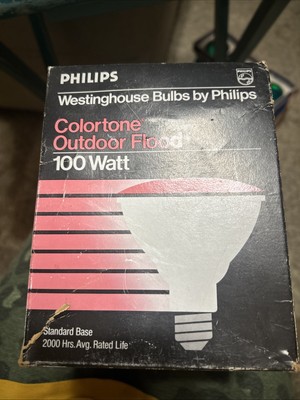RED Philips Colortone 100W Red Outdoor Flood Light 100 Watt
