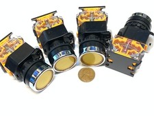 4 pieces Yellow momentary push button switch 22mm normally open closed no nc
