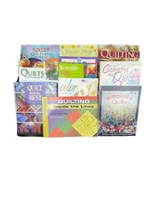 Lot of 10 QUILTING BOOKS Garden, All About Quilting, Reversible Quilts, Assorted