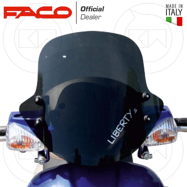Windschutzscheibe Niedrig Faco GetöNt' Dunkelheit Piaggio Liberty 125 S Sport-image