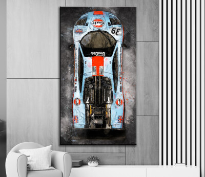 McLaren F1 GTR LeMans  BILD auf LEINWAND  POP ART BILDER WAND DEKO MOTOR SPORT