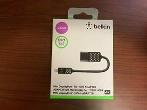 Belkin Mini Displayport To Hdmi Adapter 4k Brand New Sealed Black F2cd079bt Ebay