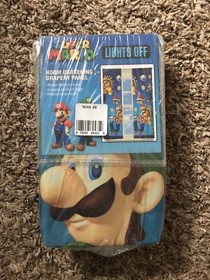 Super Mario Lights Off room darkening drapery panel 42 in x 63 in