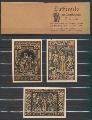 Eisenach City 6x Emergency Money + Packaging - L 308.b2 - Flour 320.2a - Complete Lot