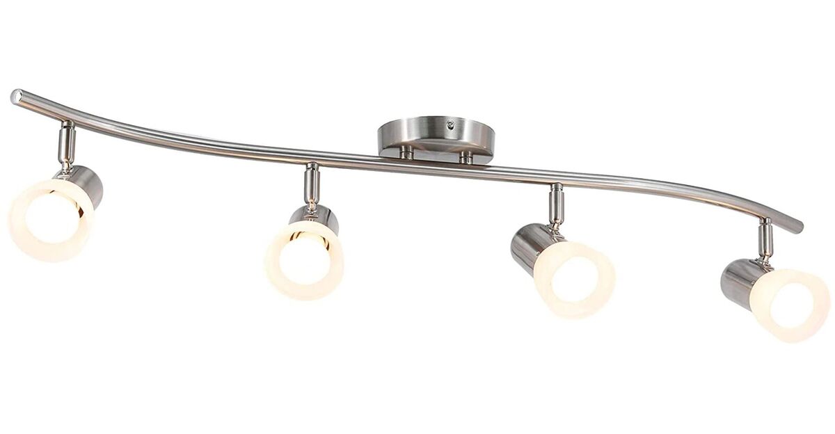 Lighting Kitchen Track Lights, Modern 4 Light Track Light with Alabaster Glass Lighting Kitchen Track Lights, Modern 4 Light Track Light with Alabaster Glass