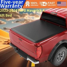 4.6ft Bed Soft Roll Up Truck Bed Tonneau Cover for 2022-2024 Ford Maverick