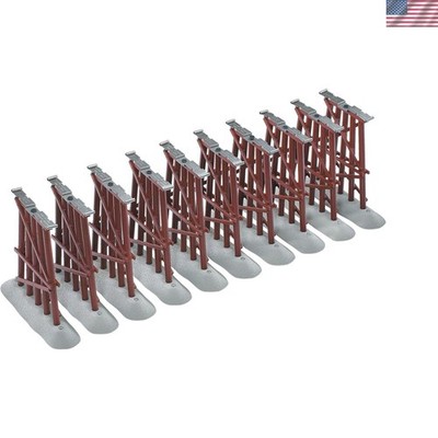 Realistic 10-Piece Elevated O Gauge Trestle Set - Ideal for Custom Train Designs