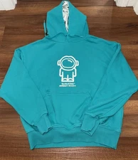 Jeremy Scott and Spoiled Child the Explorer Hoodie Sz Small Teal Astronaut Hood