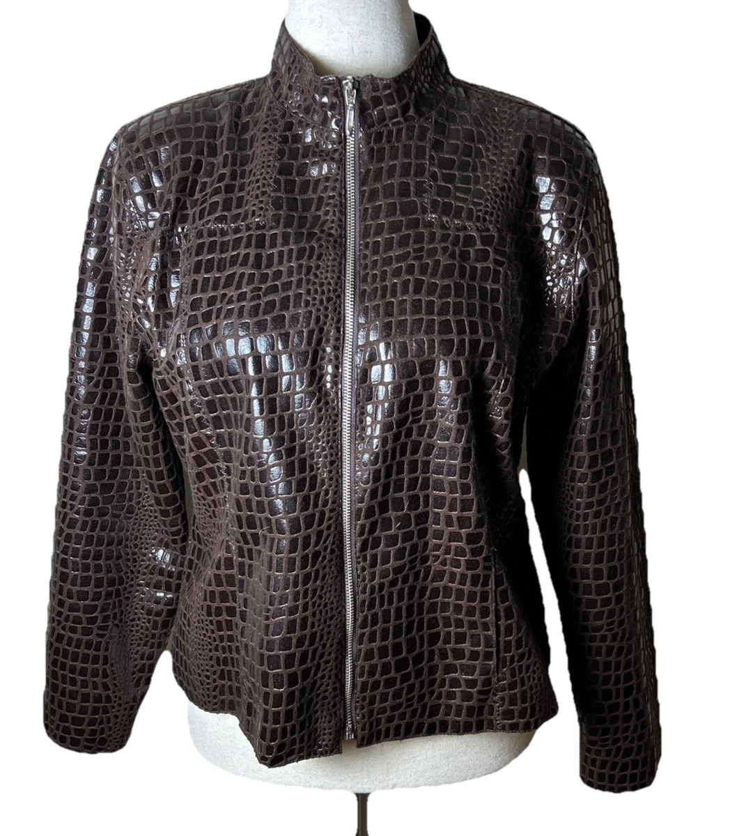 ジャケット・アウター 90s SELENE PVC Crocodile Zip-up Jacket 90s SELENE PVC Crocodile Zip-up Jacket Selene Sport Jacket Full