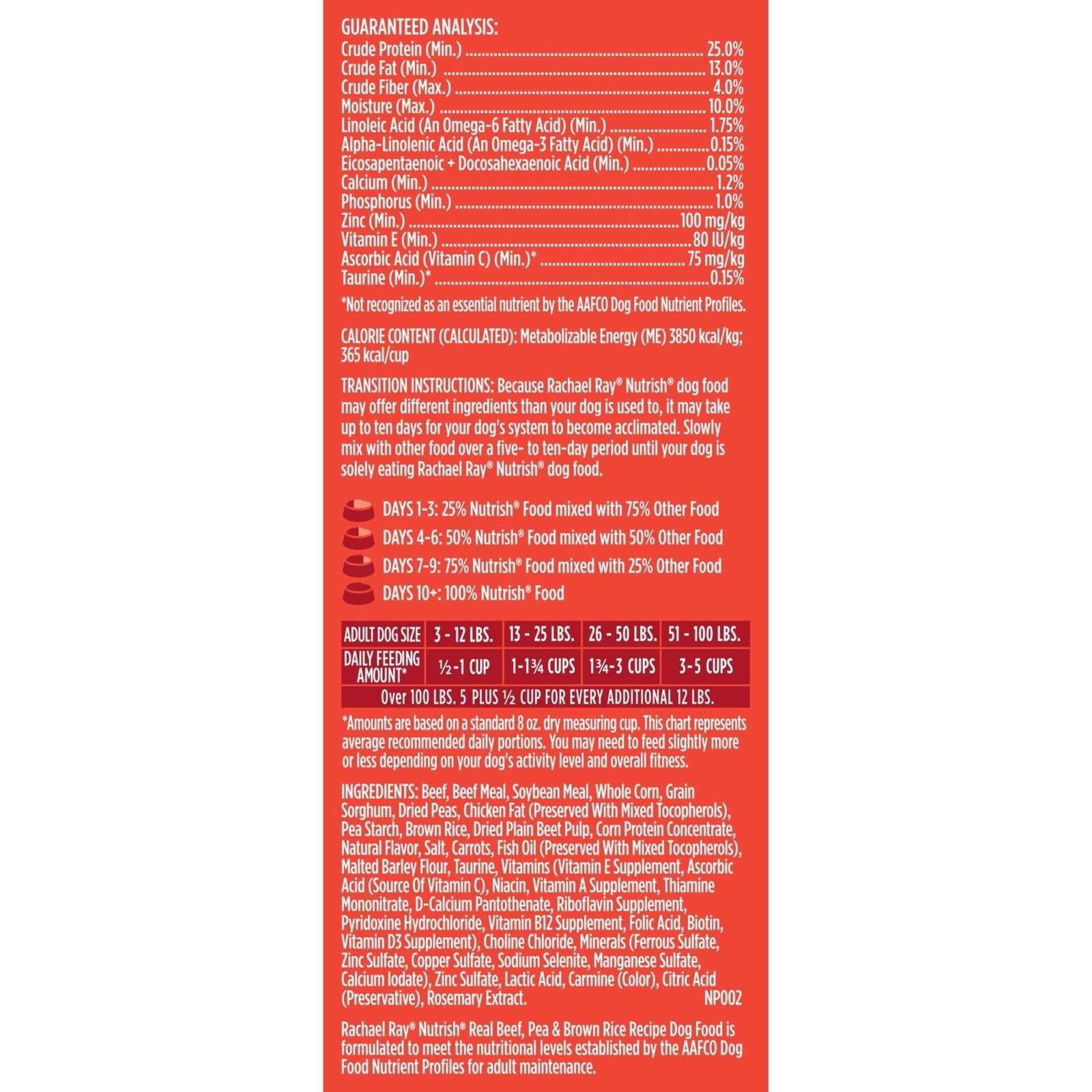 Real Beef Pea & Brown Rice Recipe Dry Dog Food All Lifestages 14 lb. Bag