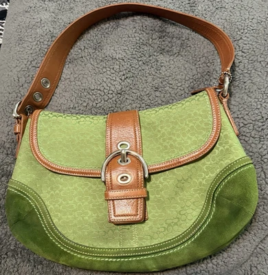 Green Signature Coach Purse for sale | eBay