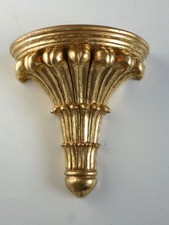 Vintage Regency style cast stone moulded WALL SCONCE Candle Shelf corbel - READ