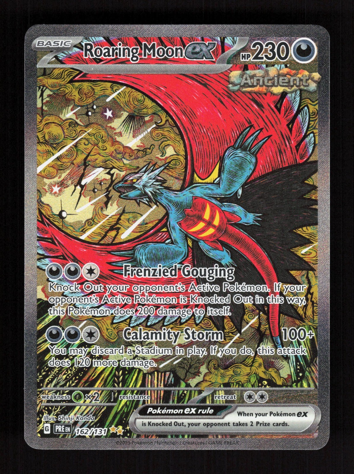 Roaring Moon ex - 162/131 - Pokemon Prismatic Evolutions Special Illustration NM