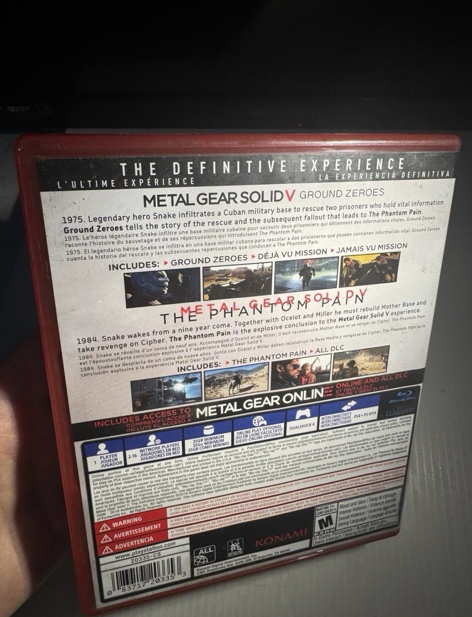 Metal Gear Soild V: The Definitive Experience Greatest Hits PS4