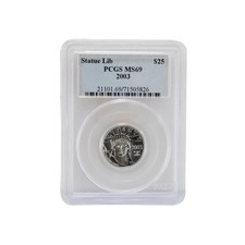 2003 Pcgs 0.25oz  Platinum Statue Liberty Coin 3440.00 per troy oz