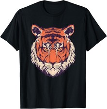 Genial Camiseta Tigre Salvaje, Camiseta Diseño Gráfico Moda Tigre
