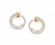 natural diamond studs in 18kt gold