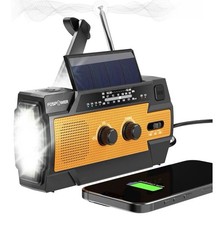 Fospower NOAA Emergency Weather Radio A1 7400Mwh Portable Power Bank, AM/FM, Usb