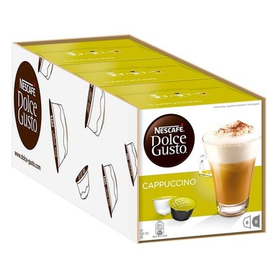 NESCAFÉ Dolce Gusto Cappuccino 3er Pack (3 x 16 Kapseln) Kaffeekapseln