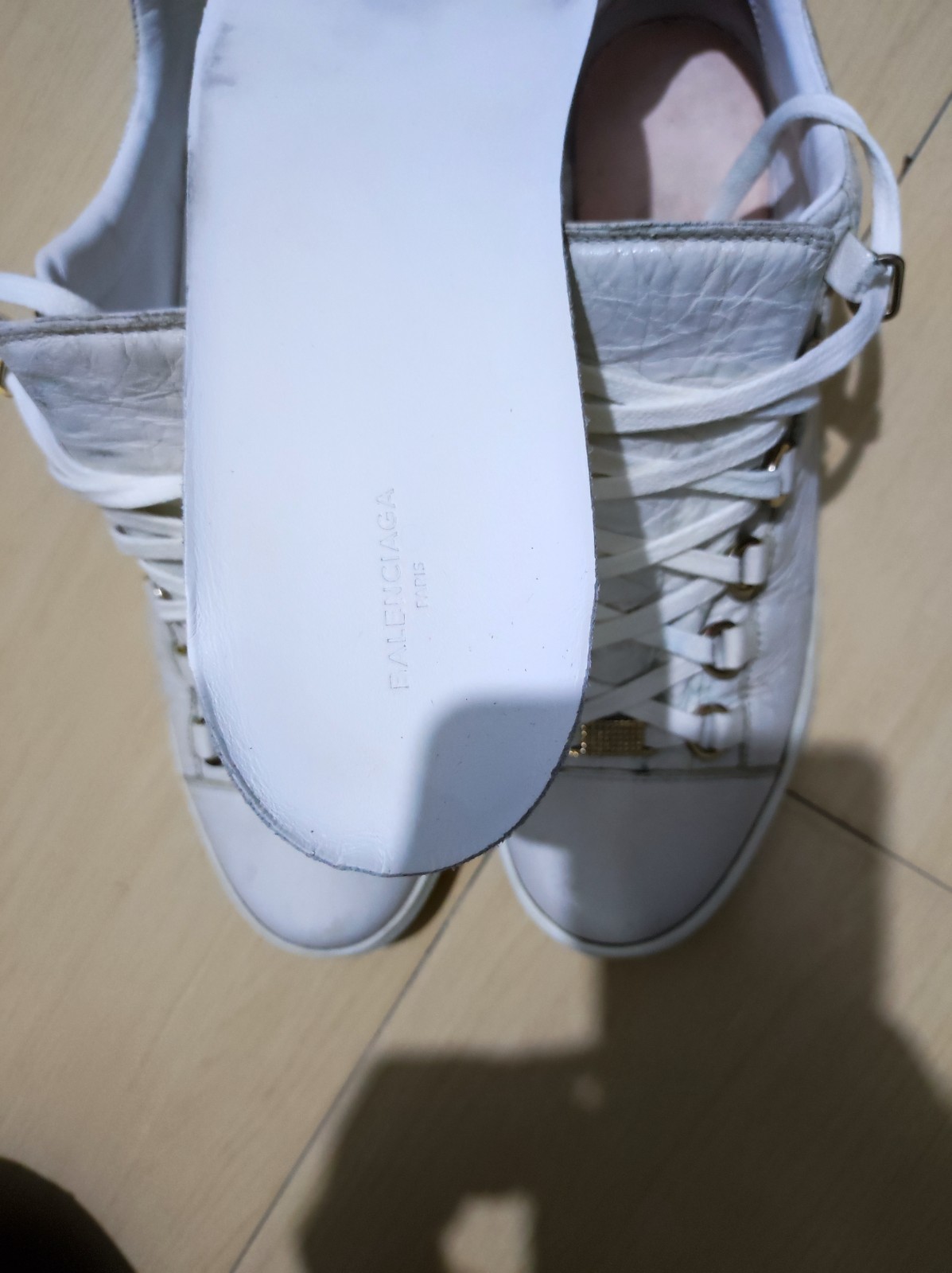 Balenciaga arena low white size 7 EU40 leather sneakers thumbnail 12