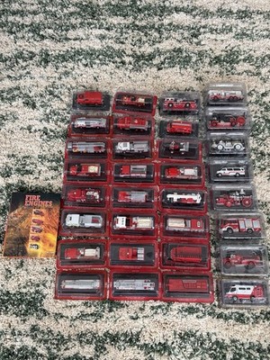 32 Del Prado Fire Engines/Trucks Sealed With Display Base and Info Binder