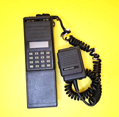  100% UNTESTED BENDIX KING KX 99 AVIATION HANDHELD RADIO RECEIVER W/ MICROPHONE