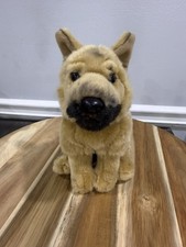 Living Nature German Shepherd Puppy Dog 9 Sitting Realistic Plush Toy