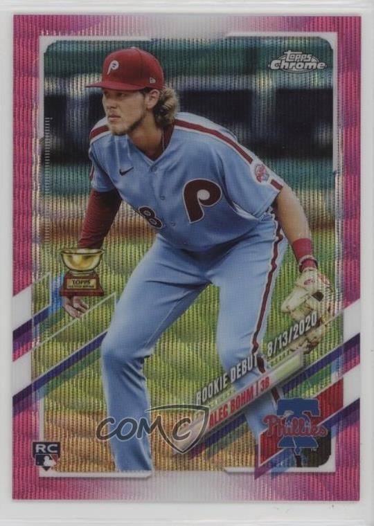 2021 Topps Chrome Update Target Rookie Debut Pink Wave Refractor Alec Bohm 0zc4