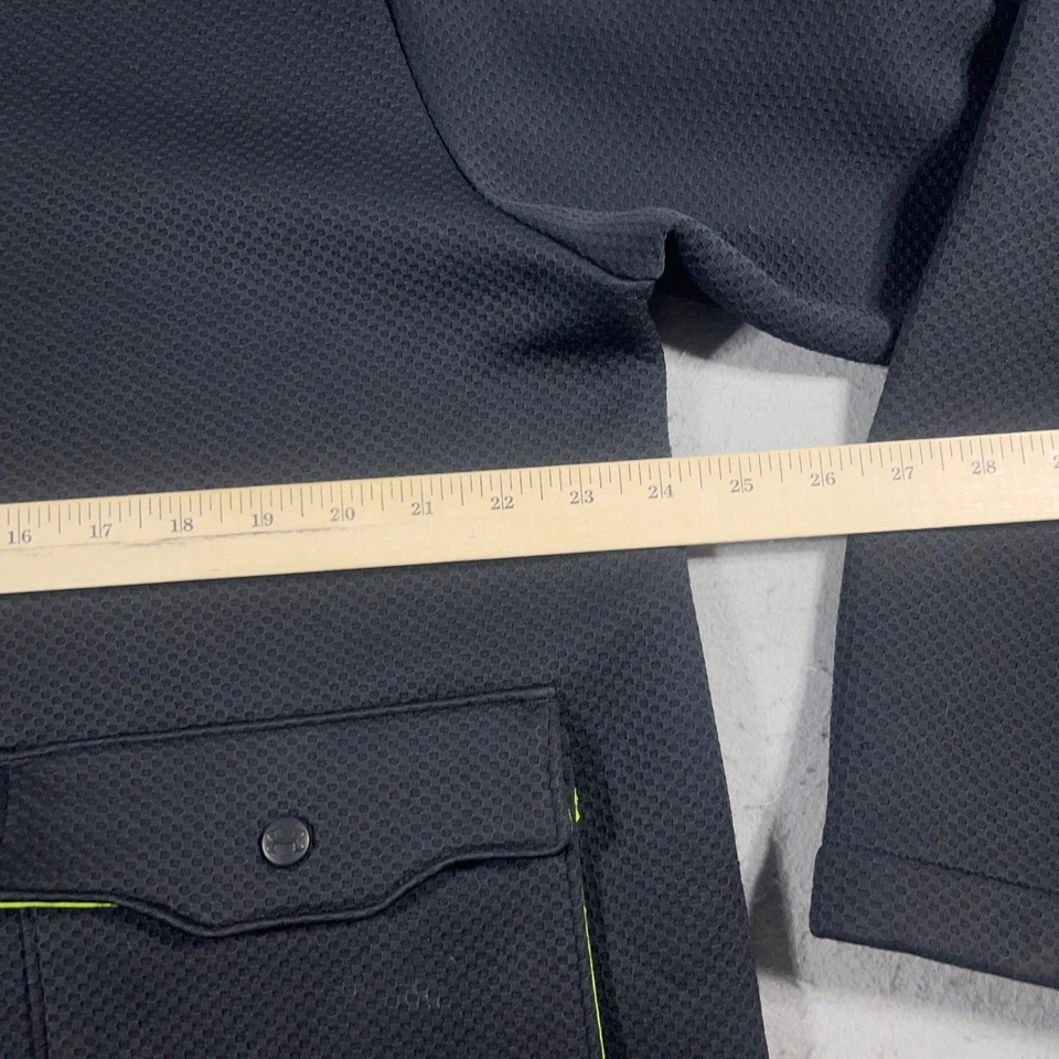 Chaqueta Under Armour Hombres L Negra Cremallera Completa Con Capucha Softshell Bolsillos Equipo Exterior Foto 4 de 4