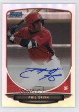 2013 Bowman Draft Chrome Prospect Auto Refractor Phil Ervin #BCA-PE Auto 2d9