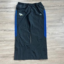 Vintage Adidas Y2K GRAIL Black and Blue Baggy Track Pants Sweatpants XL