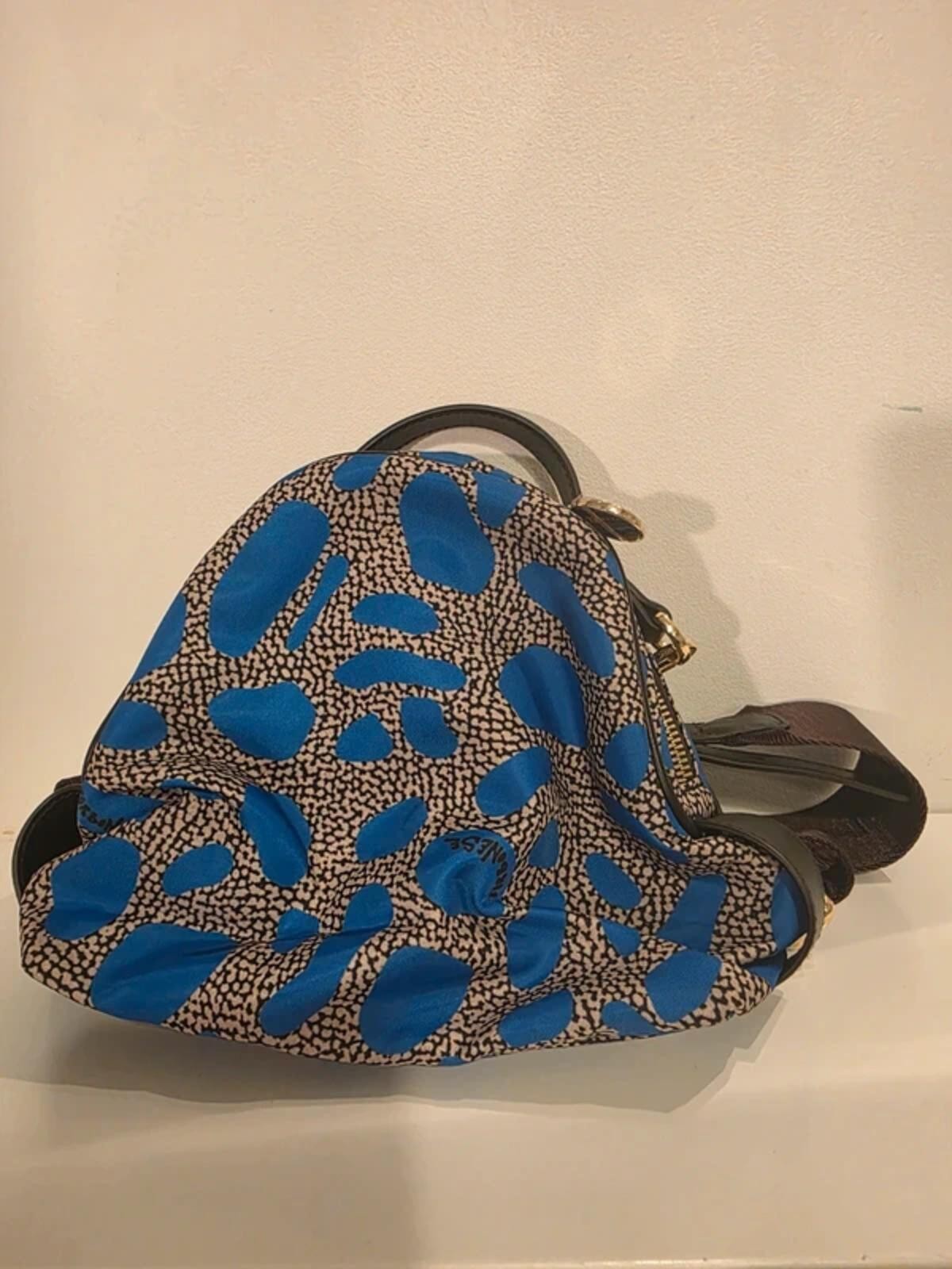 Borbonese Blu O.P. Zaino in nylon modello borsa convertibile eco tracolla