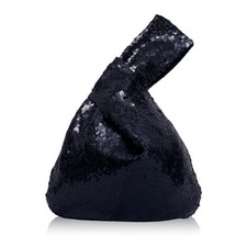 Women's Sequin Wristlet Bag,Sequin Evening Bag,Bling Sparkly Black