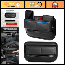 2 Pack Universal Car Seat Gap Filler Organizer - Premium Leather Console Storage 2 Pack Universal Car Seat Gap Filler Organizer - Premium Leather Console Storage
