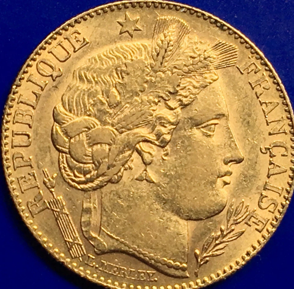 22ct Gold Coin 10 Franc Ceres 1896 - Image 3 of 4