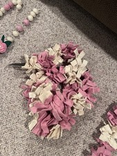 Felt Garland 72  - Cream  Pink - Strips- Valentine/ Girl Decor