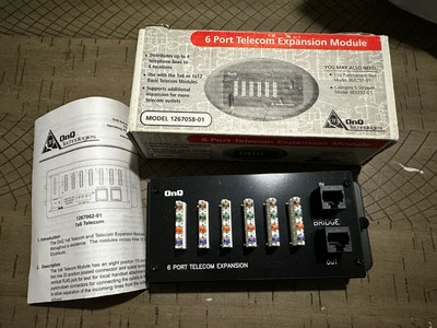 On-Q/Legrand 1267058-01 6-Port Telecom Expansion Module