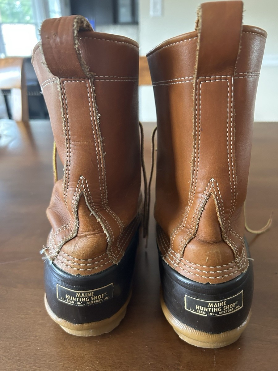 L. L. Bean Maine Hunting Boots Vintage Size 11 Made In USA