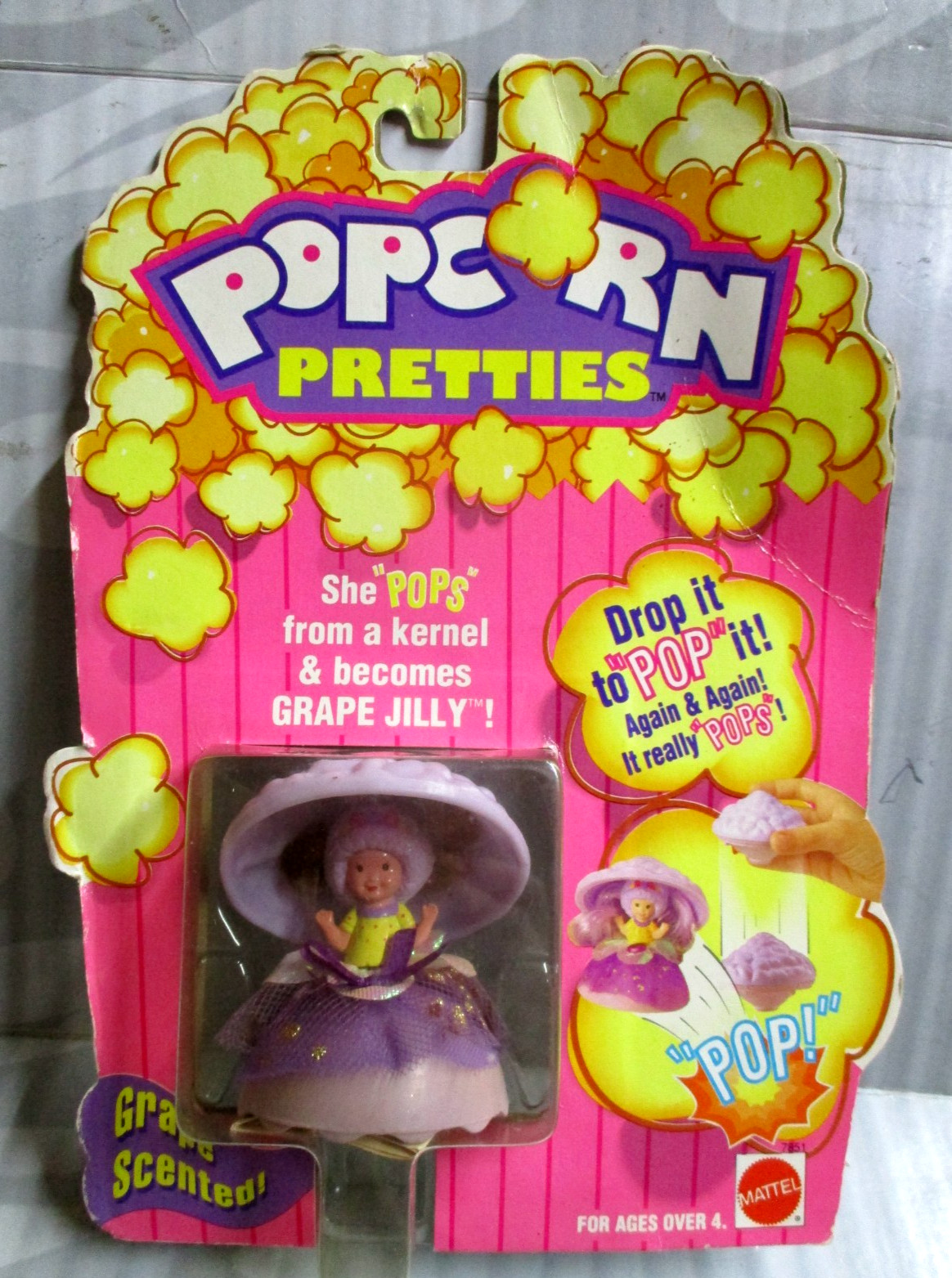 Vintage Popcorn Pretties 1991 Purple Doll Mattel Grape Scent