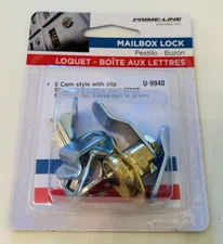 Prime-Line U 9940 ~ Mailbox Lock Replacement ~ Multipurpose Mailbox CAM Lock NEW
