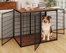 48" Dog Crate Furniture for Medium Large Dogs, Indestructible Large Dog Kenne...