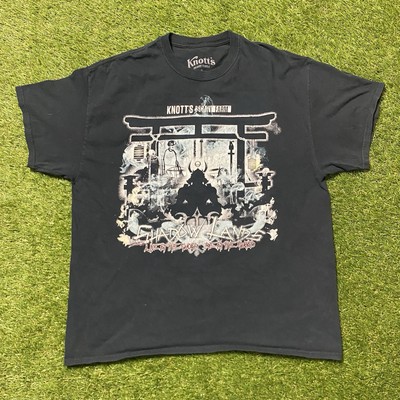 Vintage Knott s Scary Farm Samurai Shadow Lands Maze Shirt Size XL Y2K Promo