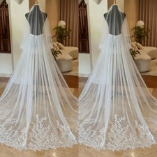 Boho Detachable Skirt For Wedding Dress Tulle Flower Applique White Ivory Train