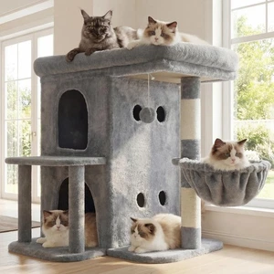 Spacieuse 25.6" Tour de l'arbre de chat pour les grands chats, Condos à double couche, Craquage poste