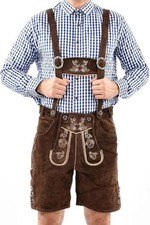Mens Oktoberfest Lederhosen Costume Shorts wi...